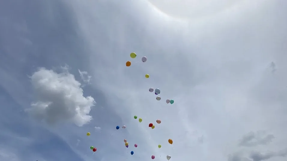 Luftballons am Himmel
